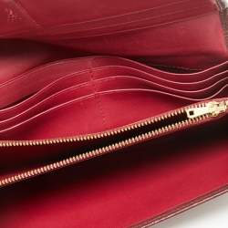 Loewe Bordeaux Leather Flap Continental Wallet