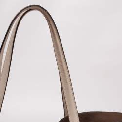 Pre Owned حقيبة يد توتس لويفي تي شوبر جلد بيج بالشعار منقوش