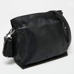 مملوكة مسبقًا Loewe Black Leather Flamenco Crossbody Bag