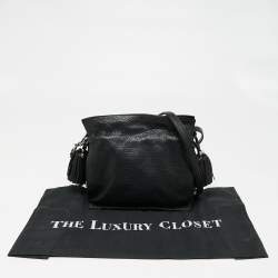 مملوكة مسبقًا Loewe Black Leather Flamenco Crossbody Bag