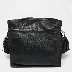مملوكة مسبقًا Loewe Black Leather Flamenco Crossbody Bag