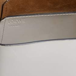 Pre Owned Loewe White Leather Bamboo Bucket Bag 