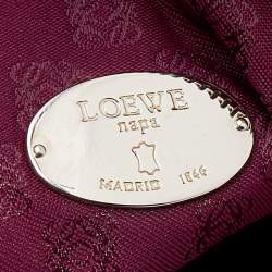 Loewe Pink Leather Logo Embossed Tassel Zip Pouch