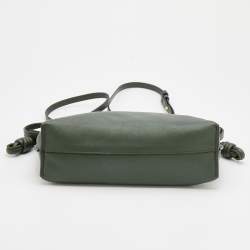 Loewe Olive Green Leather Flamenco Clutch