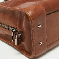 Pre Owned Loewe Brown Leather Amazona Satchel