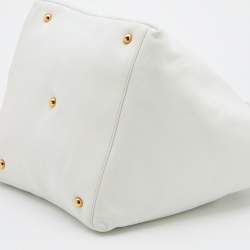 Loewe White Leather Calle Hobo