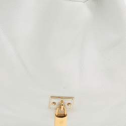 Loewe White Leather Calle Hobo