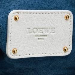 Loewe White Leather Calle Hobo
