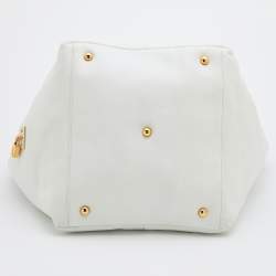 Loewe White Leather Calle Hobo