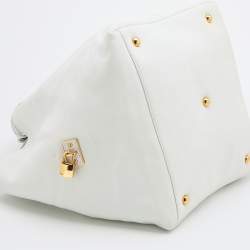 Loewe White Leather Calle Hobo