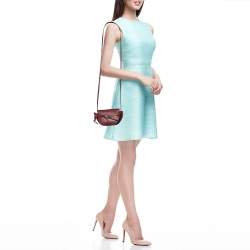 Pre Owned Loewe Burgundy Leather Small Gate Shoulder Bag