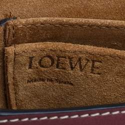 Pre Owned Loewe Burgundy Leather Small Gate Shoulder Bag