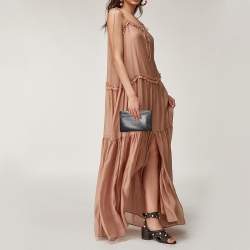 Pre Owned Loewe Black Leather Zip Pouch