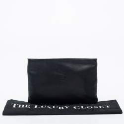Pre Owned Loewe Black Leather Zip Pouch