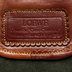 Pre Owned Loewe Multicolor Suede And Leather Vintage Shoulder Bag