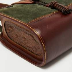 Pre Owned Loewe Multicolor Suede And Leather Vintage Shoulder Bag