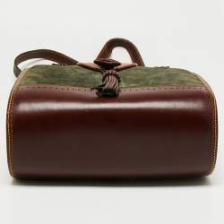 Pre Owned Loewe Multicolor Suede And Leather Vintage Shoulder Bag