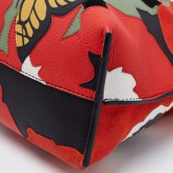 Loewe by Joe Brainard Multicolor Flamenco Pansies Leather and Suede Clutch