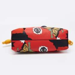 Loewe by Joe Brainard Multicolor Flamenco Pansies Leather and Suede Clutch