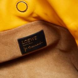 Loewe by Joe Brainard Multicolor Flamenco Pansies Leather and Suede Clutch