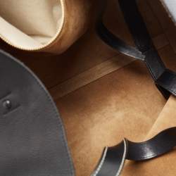 Pre Owned Loewe Black Leather Logo Shoulder Bag