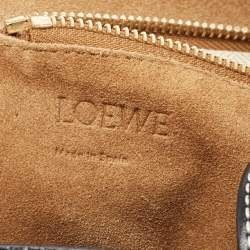 Pre Owned Loewe Black Leather Logo Shoulder Bag