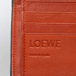 Loewe Burnt Orange Leather Anagram Trifold Wallet