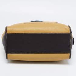 Loewe Tricolor Pebbled Patent and Leather Front Pocket Satchel