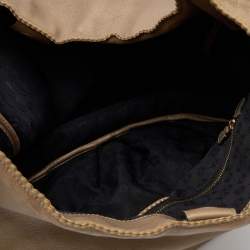 Pre Owned Loewe Gold Leather Tassel Hobo