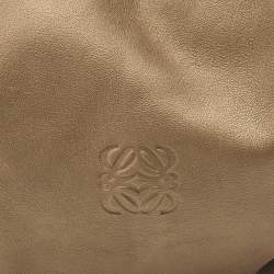 Pre Owned Loewe Gold Leather Tassel Hobo