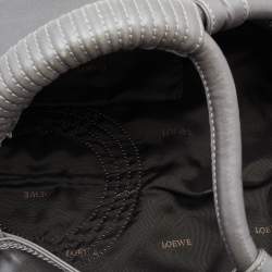 Loewe Metallic Grey Leather Aire Hobo