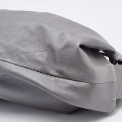 Loewe Metallic Grey Leather Aire Hobo