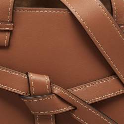 مملوكة مسبقًا Loewe Tan/Beige Leather and Canvas Medium Gate Tote