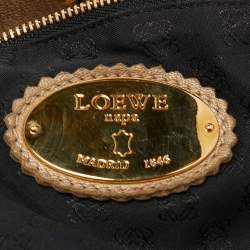 Pre Owned Loewe Metallic Gold Nappa Leather Aire Hobo
