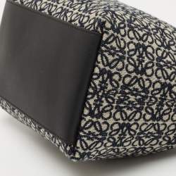 مملوكة مسبقًا Loewe Dark Blue Canvas Small Cubi Shoulder Bag