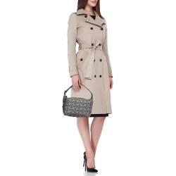 مملوكة مسبقًا Loewe Dark Blue Canvas Small Cubi Shoulder Bag