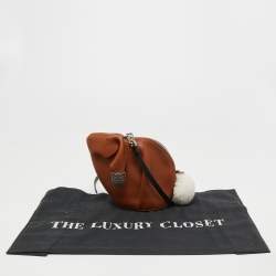 مملوكة مسبقًا Loewe Brown Leather Bunny Shoulder Bag