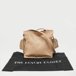 مملوكة مسبقًا Loewe Beige Leather Flamenco Crossbody Bag