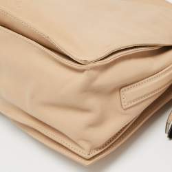 مملوكة مسبقًا Loewe Beige Leather Flamenco Crossbody Bag