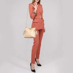 مملوكة مسبقًا Loewe Beige Leather Flamenco Crossbody Bag