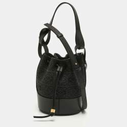 Loewe Ladies Black Gate Bucket Handle Bag