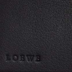 Loewe Black Leather Buckle French Compact Wallet