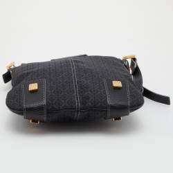 Loewe Black Signature Canvas and Leather Hobo