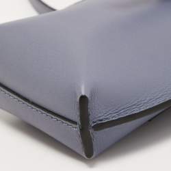مملوكة مسبقًا Loewe Grey Leather Elephant Pocket Pouch Crossbody Bag