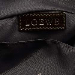 Pre Owned Loewe Olive Green Patent Leather Aire Hobo