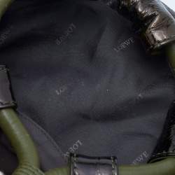 Pre Owned Loewe Olive Green Patent Leather Aire Hobo