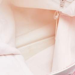 Pre Owned Loewe Pink/White Anagram Monogram Canvas and Leather Shopper Tote