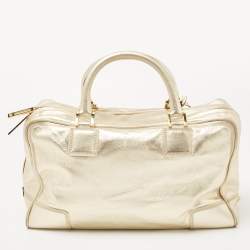 Loewe Gold Leather Amazona 36 Satchel 