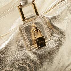 Loewe Gold Leather Amazona 36 Satchel 