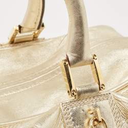 Loewe Gold Leather Amazona 36 Satchel 